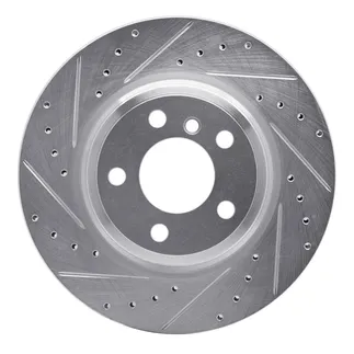 R1 Concepts EDZ-31109L Brake Rotor Drilled and Slotted Silver